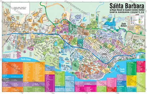 Santa Barbara Map with Subdivisions and Neighborhoods – Otto Maps