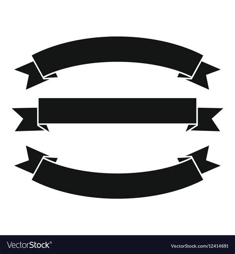 Ribbons icon. Simple illustration of ribbons vector icon for web ...