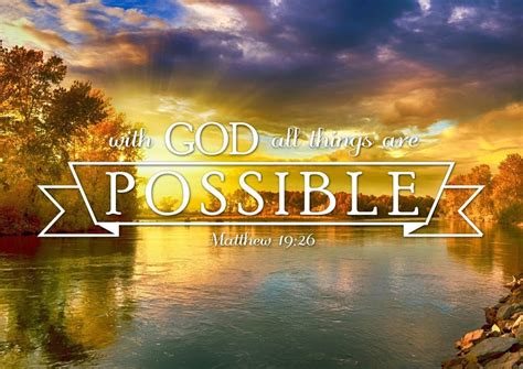 Matthew 19:26 #2 With God all things are Possible Canvas Wall Art Prin