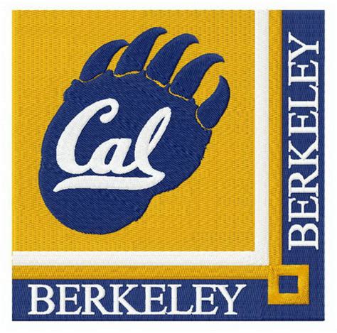 California Golden Bears logo embroidery design