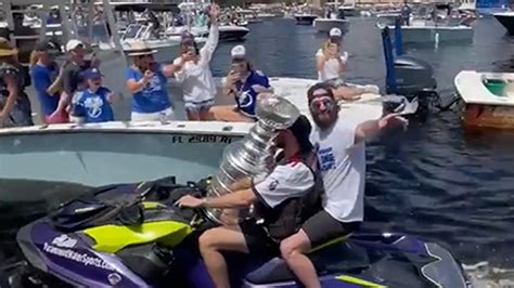 Lightning Stars Alex Killorn and Nikita Kucherov Take Stanley Cup On ...