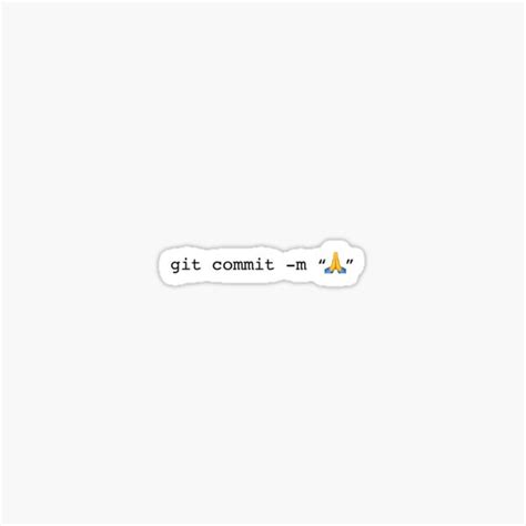 "git commit prayer hands emoji Essential " Sticker for Sale by ...