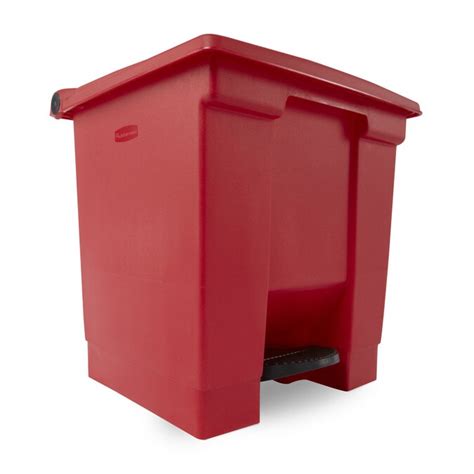 Rubbermaid Commercial Products 8-Gallon Red Plastic Trash Can with Lid in the Trash Cans ...