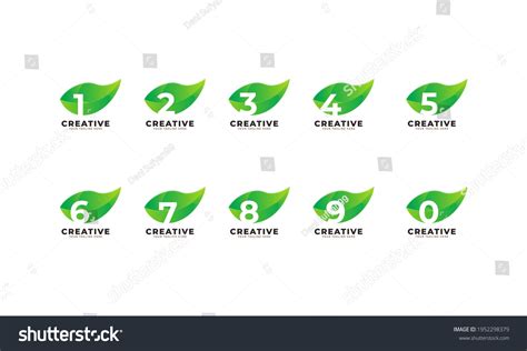 Number Set Vector Font Alphabet Logo Stock Vector (Royalty Free ...