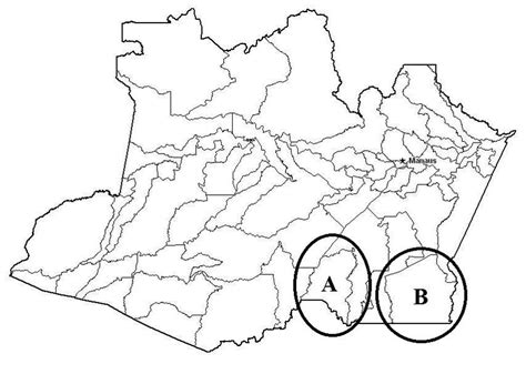 Localização no mapa dos Municípios de Humaitá-AM (A) e Apuí (B ...