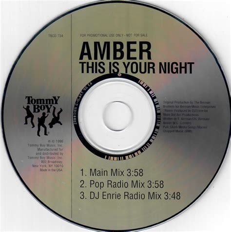 Amber – This Is Your Night (1996, CD) - Discogs