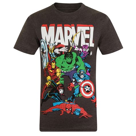 Marvel Comics Official Gift Mens Character T-Shirt Iron Man Thor | eBay