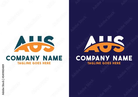 Letter AUS logo design vector template, AUS logo Stock Vector | Adobe Stock