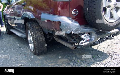 Traffic Accident Rear End Collision Damage High Resolution Stock ...