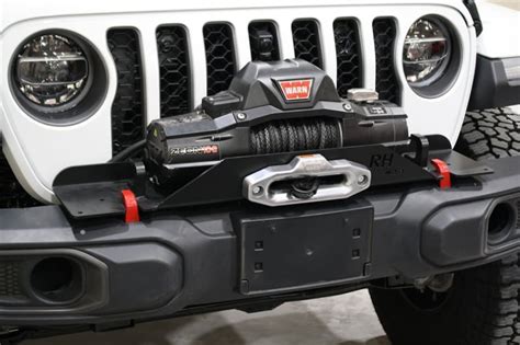 Rock Hard 4x4™ Winch Plate for Factory Plastic Front Bumper for Jeep Wrangler JL and Gladiator ...