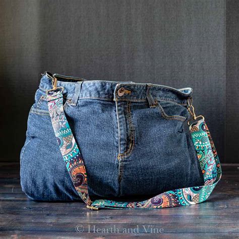 Sewing pattern: Upcycled jeans weekender bag – Sewing