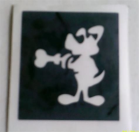 10 100 Cartoon Dog & Bone Stencils for Etching on Glass Brilliant for ...