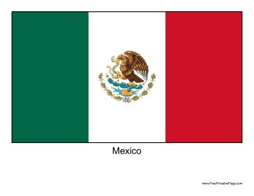 The flag of Mexico. Free to download and print Flag Banners, Bunting Flags, Mexican Flag Picture ...