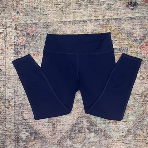 fabletics power hold leggings. navy-ish color. has... - Depop