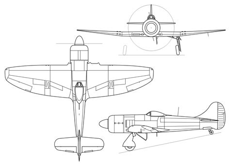 File:Hawker Tempest Mk II 3-view.svg - Wikipedia