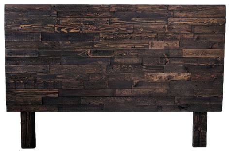 Reclaimed Wood Natural Headboard, Espresso - Rustic - Headboards - by Kase Custom