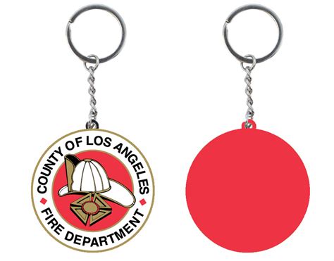 Keychain - LACoFD Logo Round - StangStuff