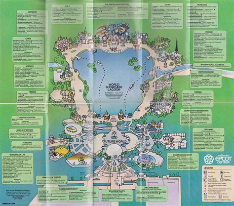 Epcot Center Guide Map From 1991 - Disneyland Guy