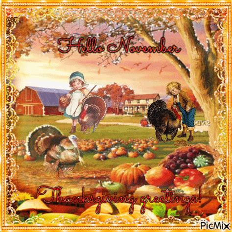 Thanksgiving Greetings And Hello November Pictures, Photos, and Images ...