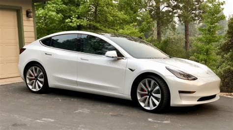 White Tesla Model 3 with tinted windows – Tesla Model 3 Wiki