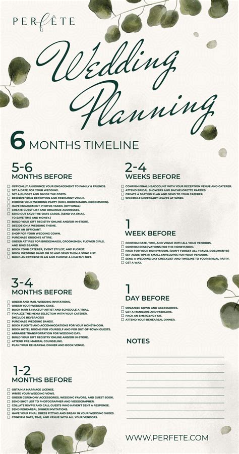 6 Month Wedding Checklist 2025 (FREE Template)