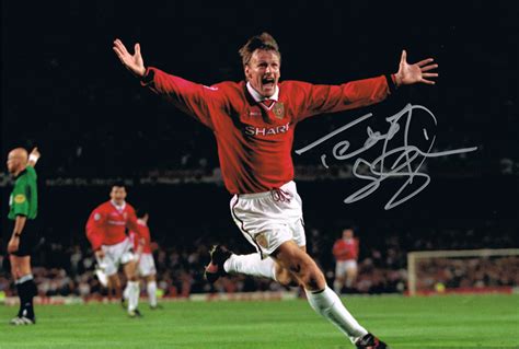 Signed Teddy Sheringham Manchester United 1999 Champions League Photo