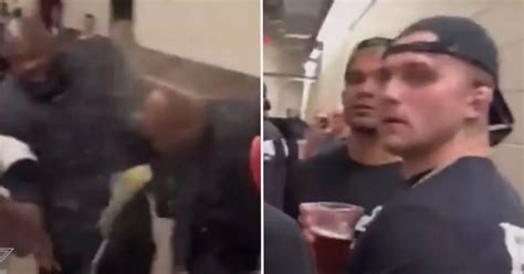 Footage of backstage row at Jake Paul fight shows bodyguard get soaked ...