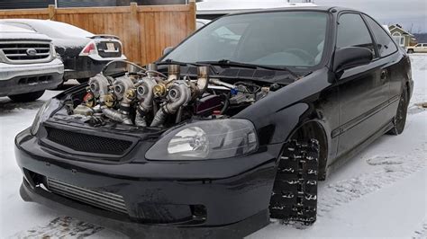 YouTuber Builds Civic with Quad Turbos | S2ki