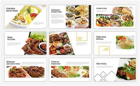 Food Presentation PowerPoint template - TemplateMonster | 웹디자인, 디자인