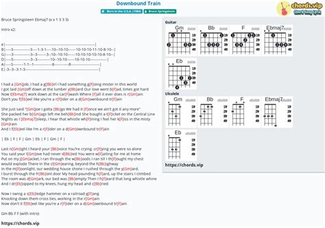 Chord: Downbound Train - tab, song lyric, sheet, guitar, ukulele | chords.vip