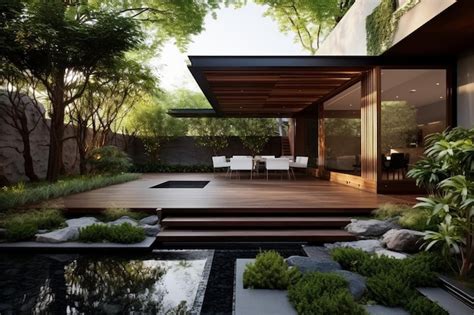 Premium AI Image | Luxury house with garden