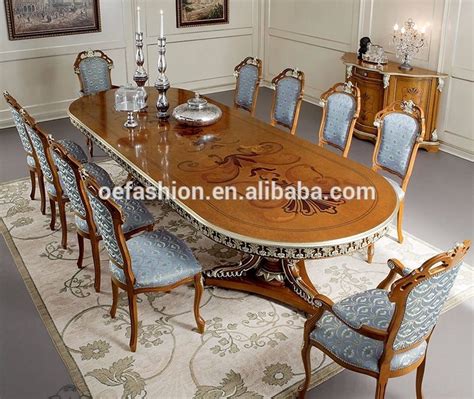 OE-FASHION Wooden Top Long Dining Table 10 seats, 10 seater dining table, View 8 seater dining ...