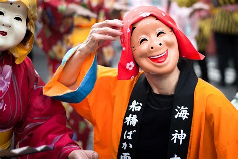 Japanese Summer Festival Mask 10000617 Stock Photo at Vecteezy