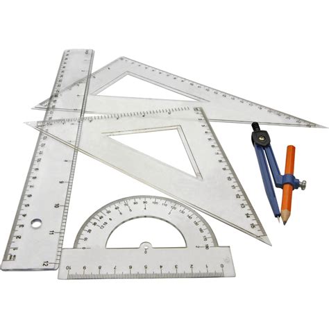 5 pc. Ruler, Compass and Protractor Set at Grizzly.com