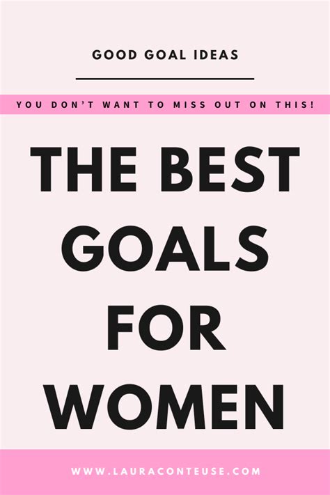 33 Goals Every Woman Should Have for a Better Life