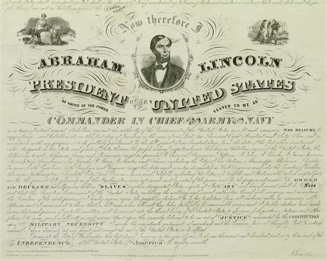 US Slave: A Copy of The Emancipation Proclamation on the Auction Block