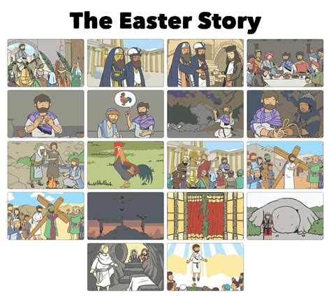 Printable Easter Story In Pictures - Printable Word Searches