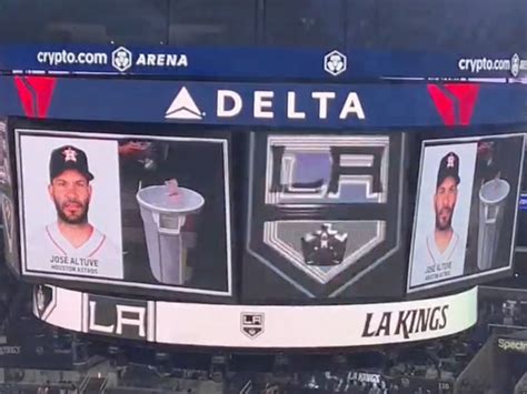 L.A. Kings Troll José Altuve Using Trash Can During Fan 'Look-Alike' Game