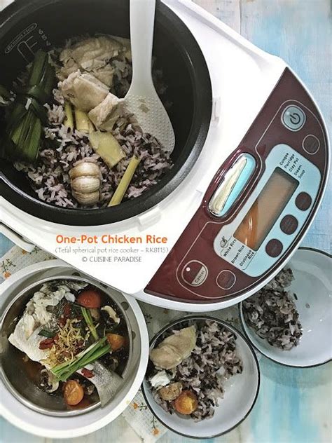 One Pot Chicken Rice using Tefal Advanced Rice Cooker RK8115 | One pot meals, Rice cooker ...