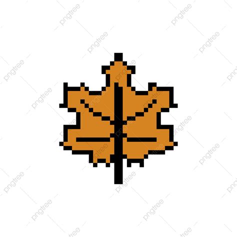 Pixel Art Autumn Maple Leaf Icon Design Vector, Autumn Icon, Pixel Icon, Icon Design PNG and ...