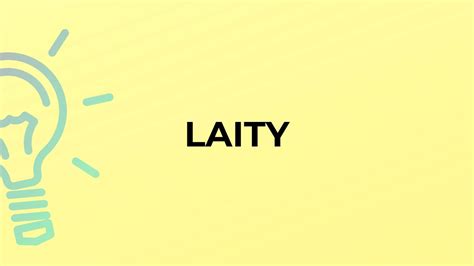 What is the meaning of the word LAITY? - YouTube