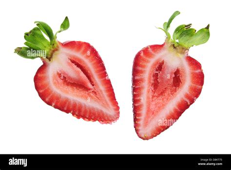 Strawberry Cut in Half Stock Photo - Alamy