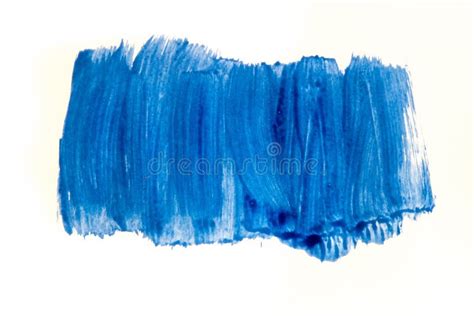 Blue Watercolor Brushstroke Pattern Isolated on White Background Stock Image - Image of painted ...