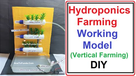 how to make hydroponics farming(agriculture) working model (vertical farming) science project ...