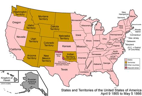 Maps: United States Map 1865