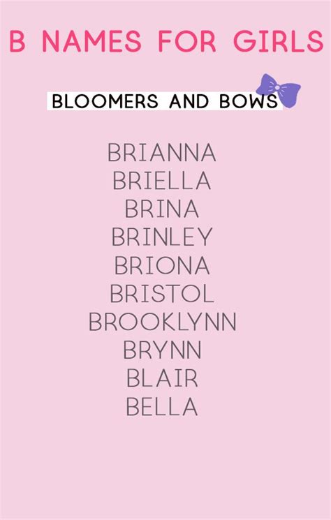 Looking for a beautiful B name? There are lots of baby girl names that ...