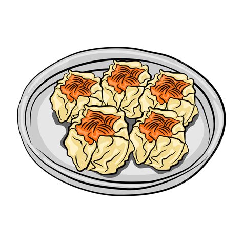 Chinese Dimsum PNG Image, Chinese Food Dimsum Vector Cartoon Hand Drawn, Dimaum, Vector, Food ...