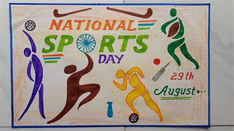 National Sports Day Poster Drawing : Sports Day Poster Images Stock ...