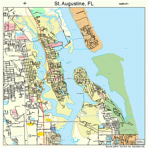 St. Augustine Florida Street Map 1262500