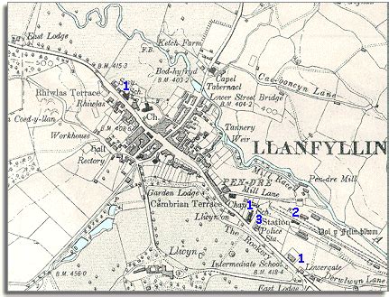 Llanfyllin Fictoriaidd - Mapiau Fictoriaidd